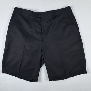 Alan Flusser Golf Black Athletic Men's Shorts Size 40 100% Polyester Flat Front